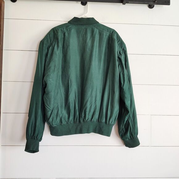 Vintage 1994 GREEDY Movie Promo MCA Universal Bomber Jacket XL Green Silk 90s - Picture 2 of 9
